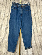 Vintage L.L. Bean Flannel Lined Jeans 8 Reg Side Elastic Straight Leg relaxed