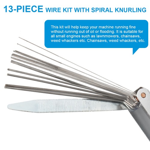 Carburetor Cleaning Tool, Carbon Dirt Jet Remove 10 Cleaning Needles and 5 Tool - Picture 6 of 11