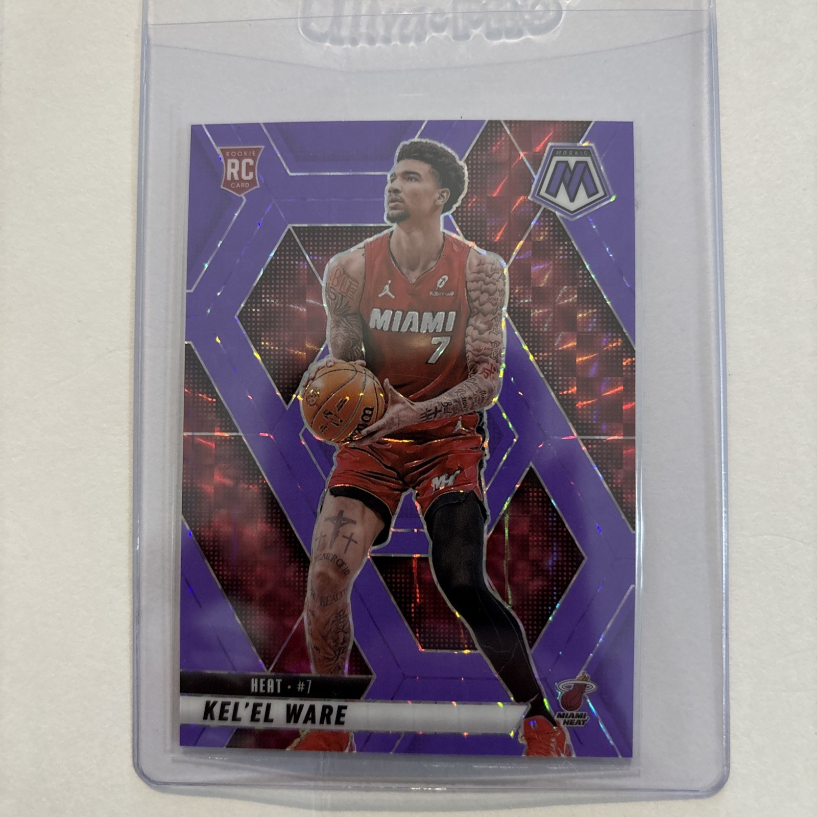 2024-25 Panini Mosaic Kel'el Ware #232 Fluorescent PURPLE /249 HEAT