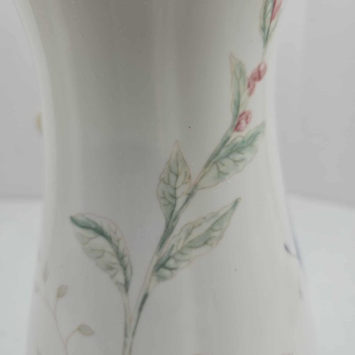 Lenox BUTTERFLY MEADOW 10.5" Porcelain Vase Pink Flowers Bees 3D Butterfly - Picture 17 of 17
