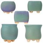 5pcs Simple Ceramic Succulent Planter Flower Plant Container Plant Pot