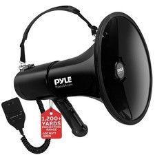Pyle Lightweight and Portable Hand-Grip Type Megaphone- 100Watts, (Black)