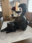 Cracker Barrel Exclusive Ghost Cat Black Halloween Statue Stretching Figurine
