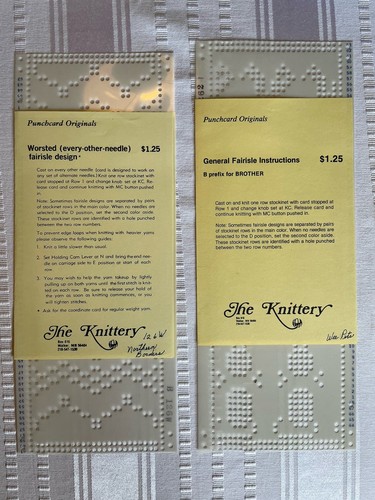 Knitting Machine Patterns Punch Card Dowel Lot The Knittery - Picture 8 of 15