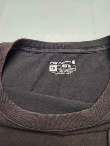 Camisa Carhartt Para Hombres 4XL Gris Carbón Manga Larga Logo Bolsillo Calce Suelto Ropa de Trabajo - Imagen 7 de 16