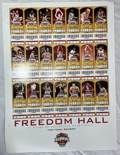 Louisville Cardinals Basketball Poster Freedom Hall Final Season 2010 Print UofL