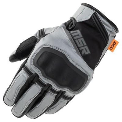 MSR Gravex Gloves w/D3O Leather Adventure Street Motorcycle Grey XX-Large