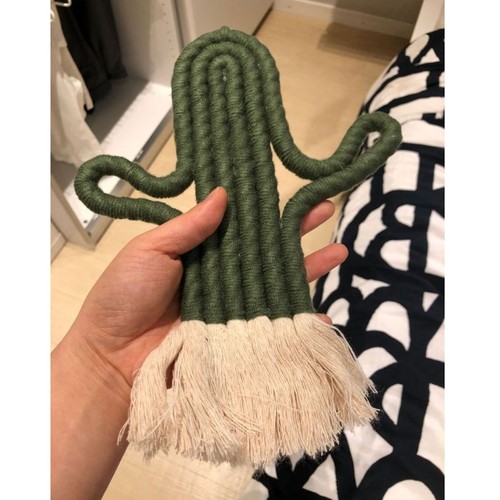 Cactus Shape Wall Hanging Accent for Boho Room Decor Adorable Kids Birthday Gift - Picture 3 of 8