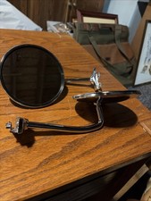 Vintage Chrome Round Side View Mirrors Classic Mopar Dodge Plymouth Chrysler Vintage Chrome Round Side View Mirrors Classic Mopar Dodge Plymouth Chrysler