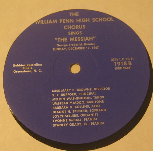 WILLIAM PENN HS Chorus Sings THE MESSIAH 12/17/67 Phonograph Record Album LP - Picture 3 of 4