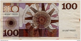 Netherlands [Holland] 100 Gulden Banknote 1970