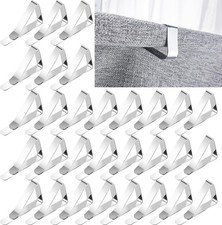 60pcs Tablecloth Clips,Heavy Duty Picnic 0.1" x Rectangular , Silver