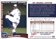 Jharel Cotton 2016 Choice Pacific Coast League Top Prospects #21 RC FREE SHIP