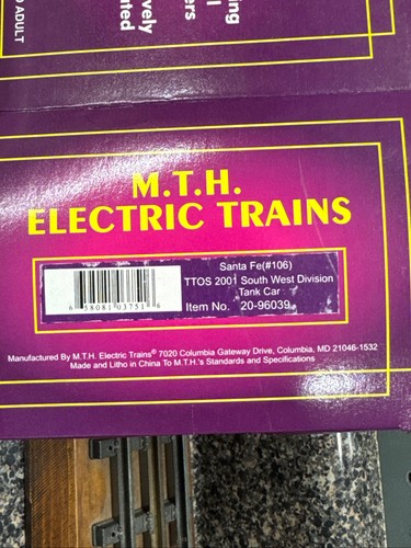 Santa Fe Mth Model Train Tank Car ad for El Capitan, MTH 20-96039 C-9 - Picture 7 of 9