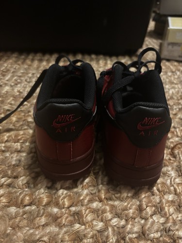 2016 Nike Air Force 1 Team Pivot Red/Black 596728 614 Size 5.5 Pre-Owned - Picture 4 of 5