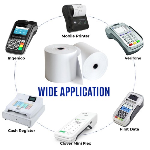 2 1/4 X 165 Thermal Paper Rolls 50-Pack for Square Pos & Credit Card Terminal... - Picture 5 of 6