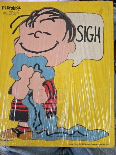 Vintage Playskool Peanuts Holzpuzzle "Linus" Charles Schutz 1952 - Bild 1 von 2