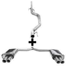 FOX DUPLEX Racinganlage ab Kat je 2x76mm für Opel Vectra C inkl GTS waager Kat