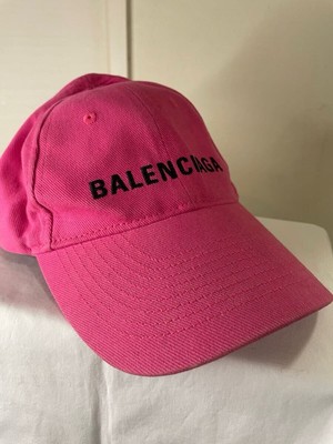 Casquette Balenciaga rose logo L58 cm occasion mode chapeau vendu unisexe