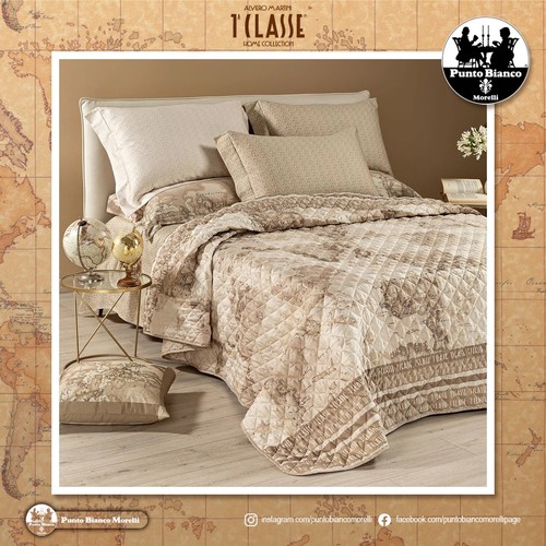 Trapuntino o trapunta primaverile ed estivo, copriletto trapuntato Prima Classe - Picture 27 of 29