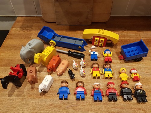 Lego Duplo Mixed Bundle JobLot Telephone Animals Trailer Figures Clown Unboxed