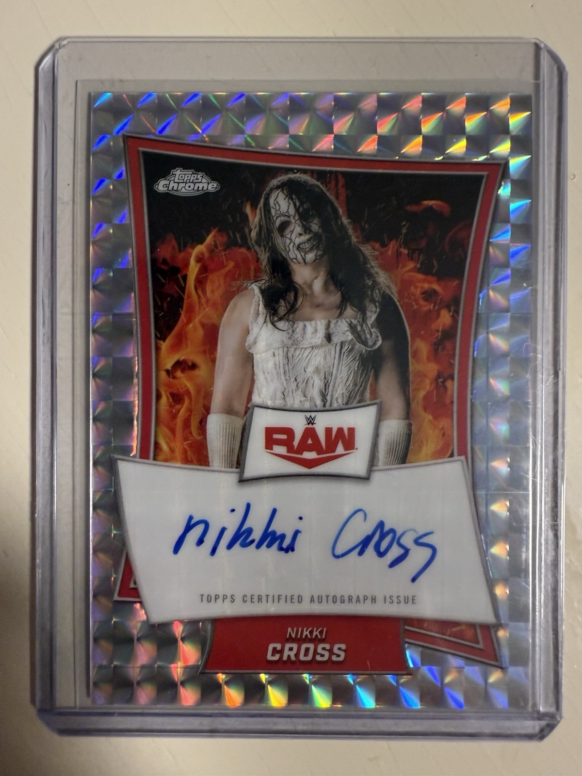 2025 Topps Chrome WWE— Nikki Cross Red Brand Autograph (X Fractor) #RBA-NIK