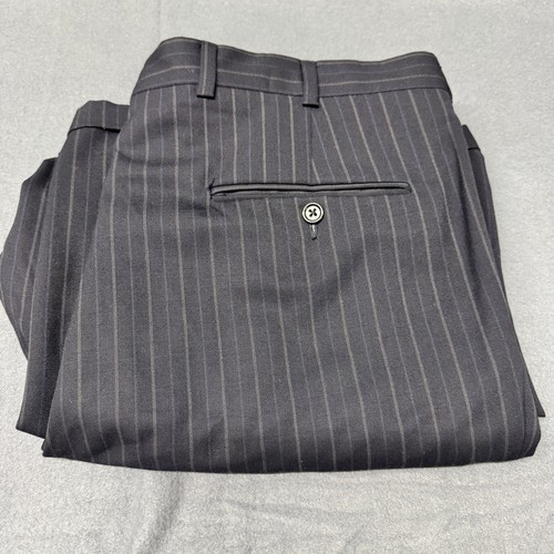 Burberry Kensington Suit Mens 44 L 38x30 Blue Pinstripe Wool Vintage USA Union - Bild 9 von 13