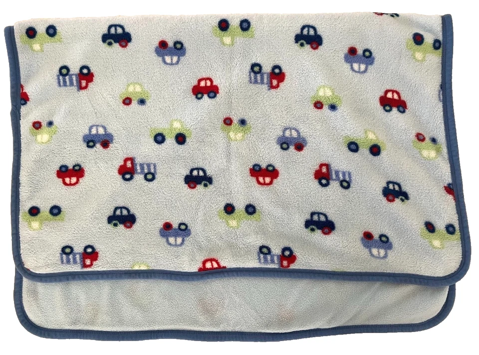 Gerber Blue Car Truck Baby Boy Blanket Soft Fleece 2ply Security Lovey - Image 2 of 3