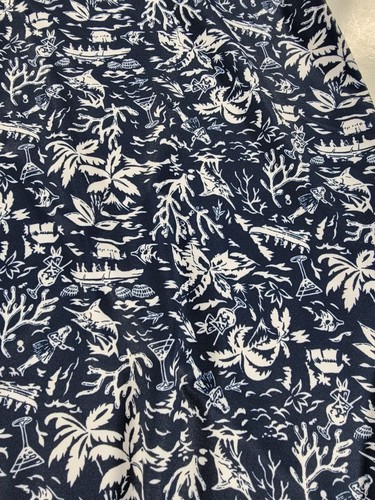 Nuevo con etiquetas Vestido Columbia Para Mujer XL Azul Marino Blanco Estampado Hawaiano PFG Congelador III Elástico - Imagen 2 de 14