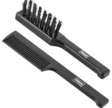 2PC PRORASO Mustache Comb and Beard Brush Facial Combo, Travel Set Made in Italy