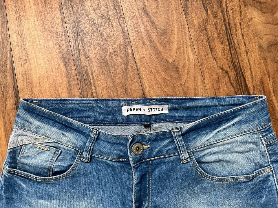 **Paper + Stitch*Gr. 38 *kurze Jeans*blau*Denim*stretch*Hose*Bermuda*TOP*Zustand - Bild 2 von 4
