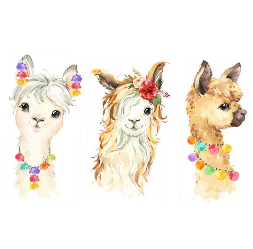 15.7" H Large Llama Wall Decals Peel and Stick for Girls Bedroom Baby Nursery - Picture 1 of 4
