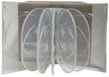 USDISC DVD Cases Chubby 39mm Economy, Duodecuple 12 Disc Clear Lot