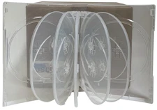 USDISC DVD Cases Chubby 39mm Economy, Duodecuple 12 Disc (Clear) Lot