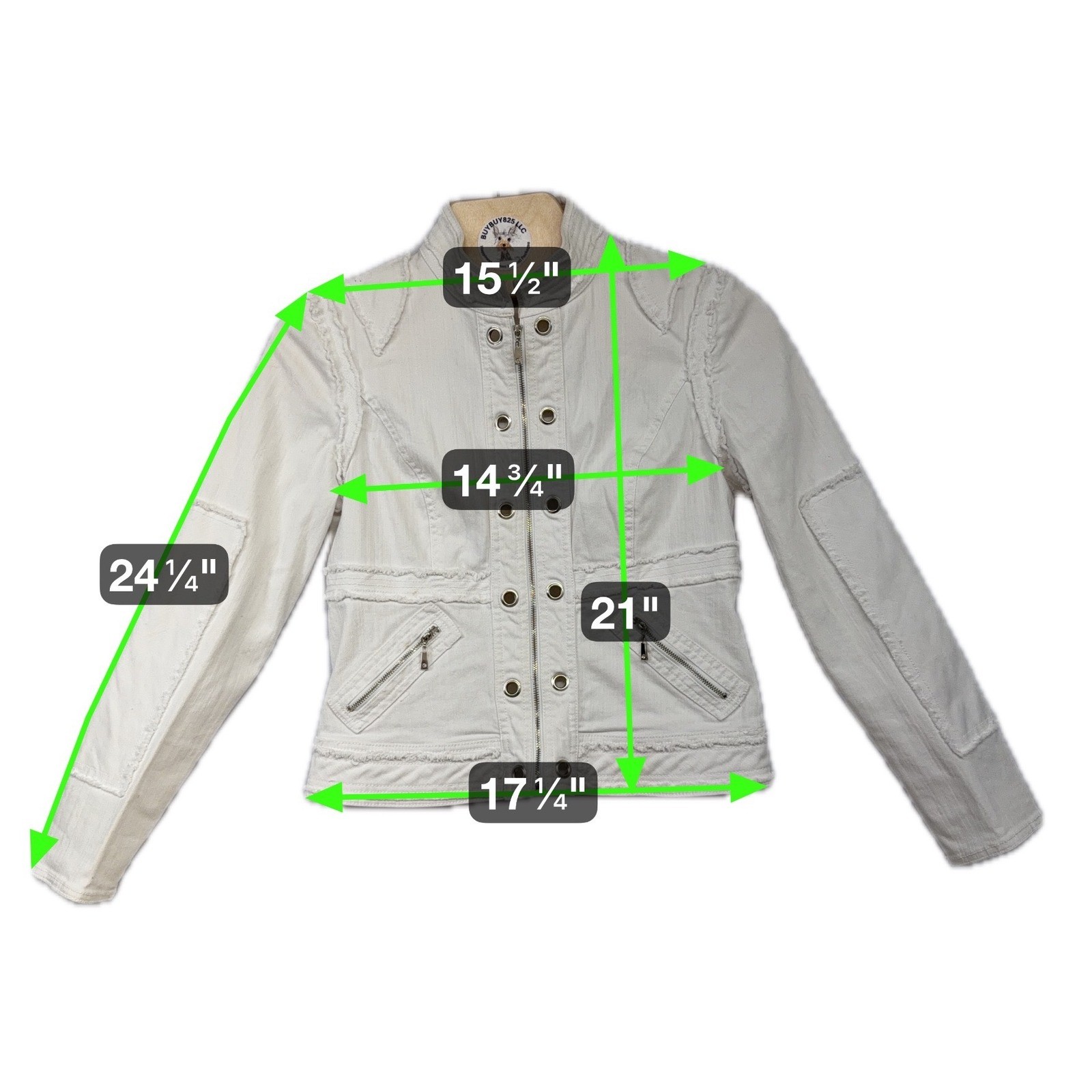 Ruby Cho White Cropped Utility Jacket Women's Sma… - image 3