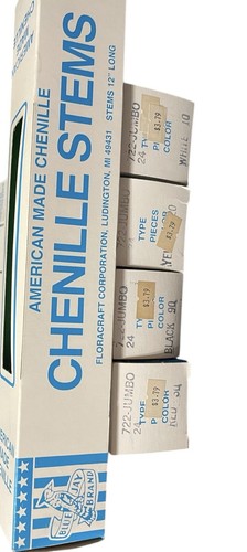 Vintage Chenille Craft Stems Mixed Lot 13 Packs Rare Jumbo & Regular 70's 80s - Picture 5 of 7