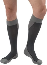 Sport Knee High 15-20 Mmhg Compression Socks, Black/Grey, X-Large