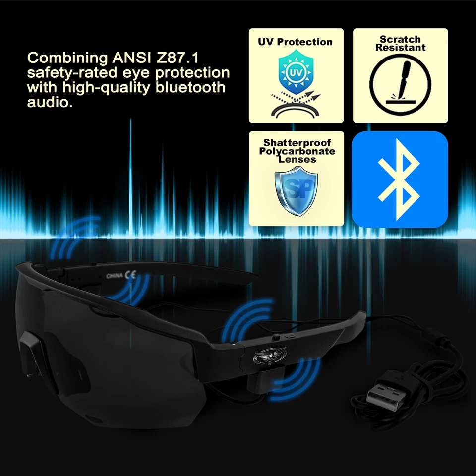 Global Vision Jam 1 Gafas Inteligentes Bluetooth Audio Auriculares Inalámbricos Gafas de Sol Foto 3 de 4