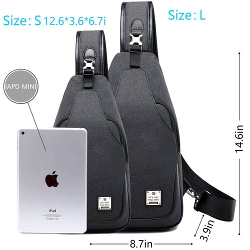 Small Sling Bag Crossbody Backpack Over the Shoulder Bag for Men Women Travel... - Bild 3 von 7
