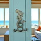 Mermaid Wall Hook, Cast Iron Nautical Coastal Decor