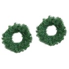 2 pcs  Artificial Wreath Pendant Christmas Decorative Garland Creative Adornment