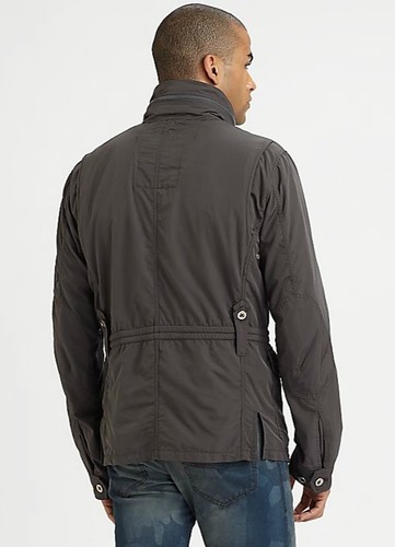 NEW DIESEL MEN'S MILITARY FIELD POCKETS DESIGN RUG FIT JAGARTO JACKET HOODIE - Picture 3 of 5