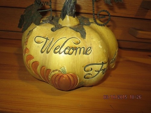 CALABAZA DE BIENVENIDA DE OTOÑO--HOJAS DE METAL--#R8A-8 - Imagen 5 de 24