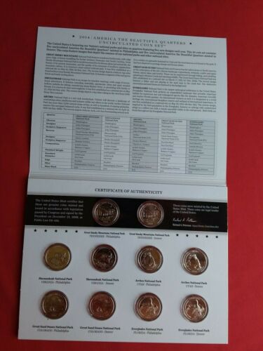 2014 America The Beautiful Quarters Uncirculated 10 Coin Set - Picture 2 of 6