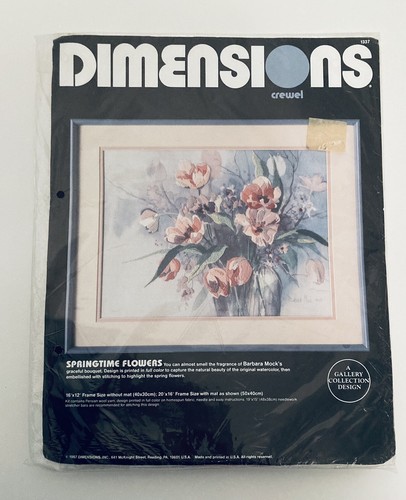 Springtime Flowers Barbara Mock Design Dimensions Crewel Gallery Collection 1337 - Picture 1 of 5