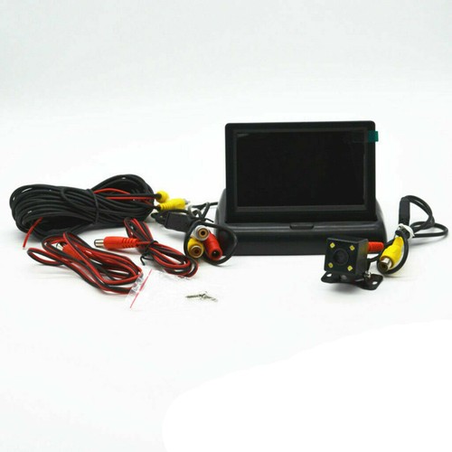Car Rear View CCD 4 LED Night USE Camera & 4.3" Foldable LCD Display Monitor - Bild 2 von 11