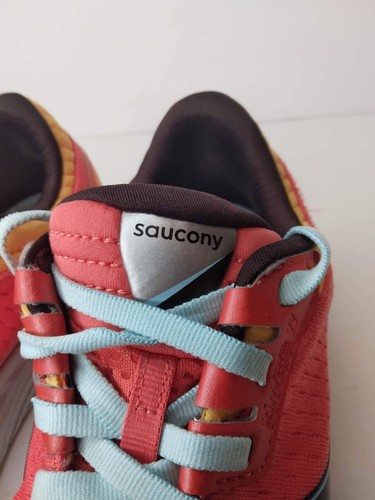 Saucony Womens Kinvara 11 S10551-46 Red Yellow Running Shoes Lace Up Size 8 - Picture 7 of 8