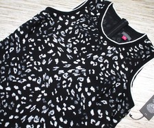 2561 Vince Camuto Animal Whispers Shift Dress BLACK size 10 new