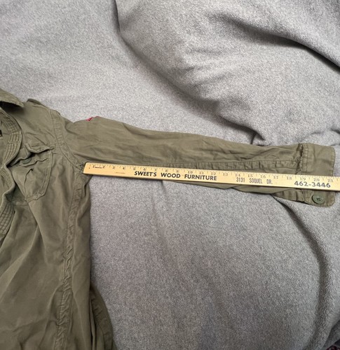 Superdry Military Shirt Large Olive Green Army Overshirt Utility Field Patch - Picture 12 of 16