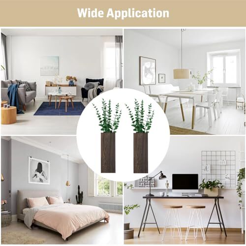 2 Pcs Wood Wall Planters,1.4''x3.3''x9.3''Farmhouse Wall Plant Pocket Vases - Bild 7 von 7